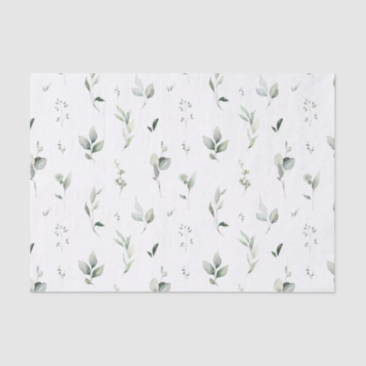 Papier de soie à feuillage vert (Recto)