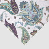 Papier de soie à fleurs bleues Paisley (Détail)