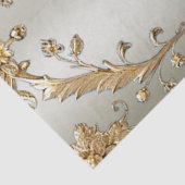 Papier de soie à fleurs ornementales dorées (Détail)