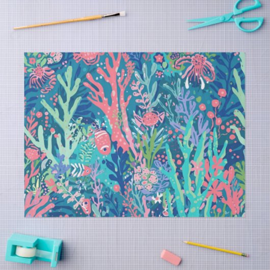 Papier de soie à graphisme élégant (Artisanat)