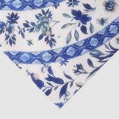 Papier de soie à motif bleu fluide vintage (Détail)