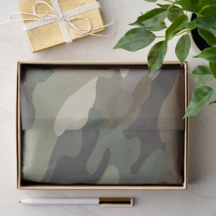 Papier de soie à motif camouflage pour emballage c