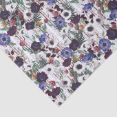 Papier de soie à motif champ de coquelicots violet (Détail)