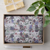 Papier de soie à motif champ de coquelicots violet (Cadeau)