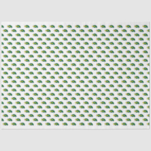 Papier de soie à motif de feuilles Vert Jaune Emba