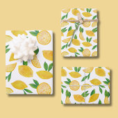 Papier de soie à motif de fruit citron agrume