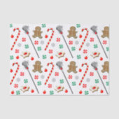 Papier de soie à motif de Noël de crosse (Recto)