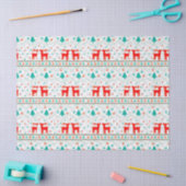 🎁 Papier de soie à motif de rennes de Noël ✨ (Artisanat)