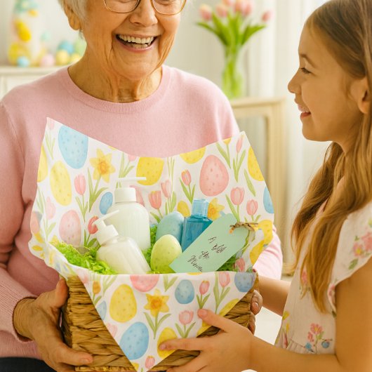 Papier de soie à motif tulipe Œufs de Pâques paste