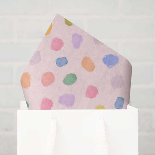 Papier de soie à points de bonbon (Sac cadeau)