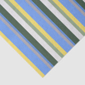 Papier de soie à rayures bleu vert jaune (Détail)