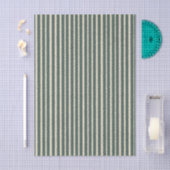 Papier de soie à rayures vert foncé (Artisanat)
