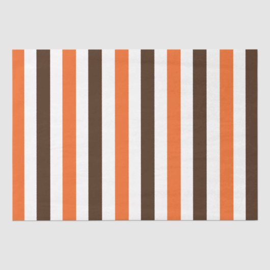 Papier de soie à rayures verticales orange marron (Recto)