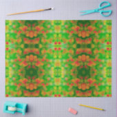  Papier de soie à taches orange rose vert citron j (Artisanat)