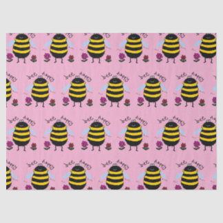 Papier de soie abeille heureuse mignon