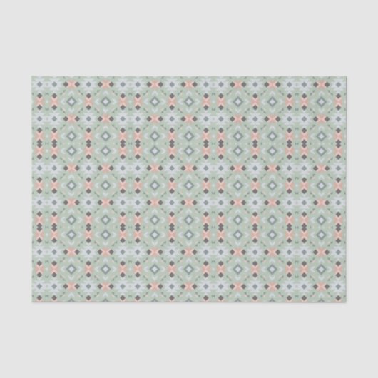 Papier de soie abstrait rose et vert (Recto)