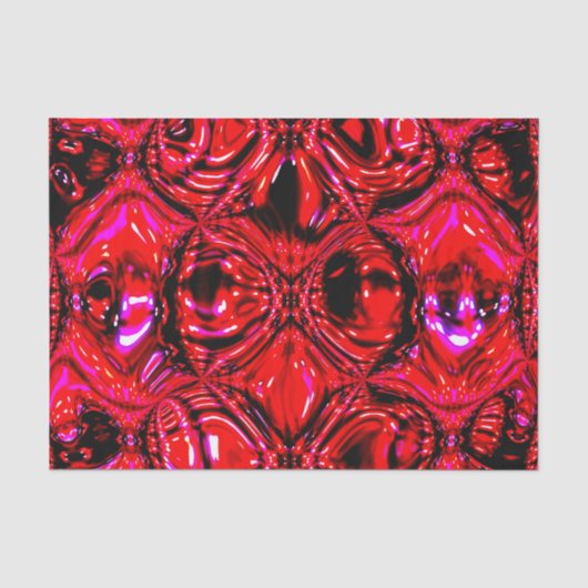 Papier de soie abstrait 'Rouge fondu' (Recto)