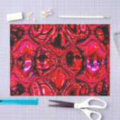 Papier de soie abstrait 'Rouge fondu' (Artisanat)