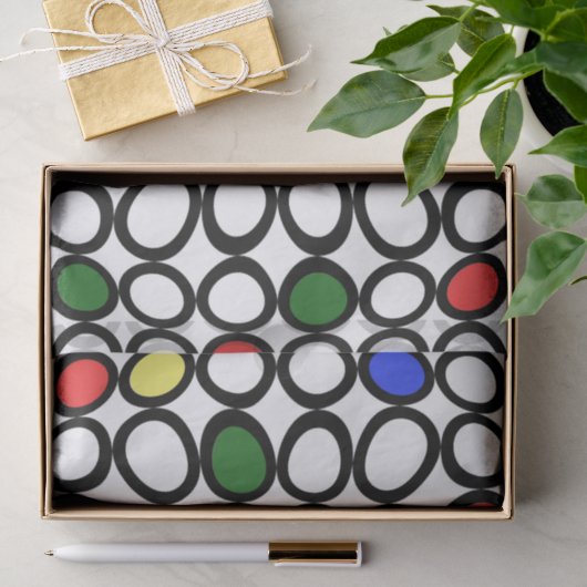 Papier de soie amusant rétro mod (Cadeau)