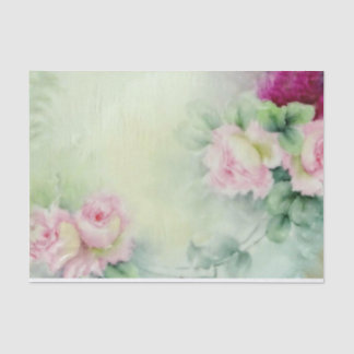 Papier de soie assorti pour cadeau floral aquarell