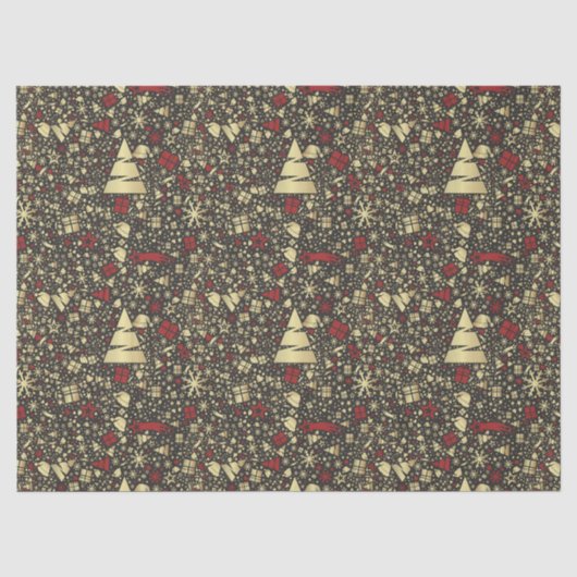 Papier de soie au design de Noël élégant (Recto)