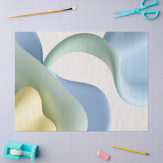 Papier de soie au graphique abstrait stylé (Artisanat)