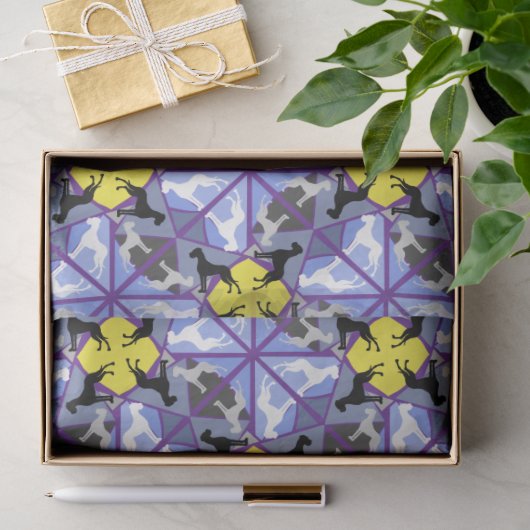Papier de soie avec grands danois (Cadeau)