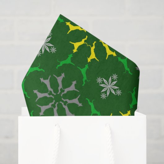Papier de soie avec grands danois (Sac cadeau)