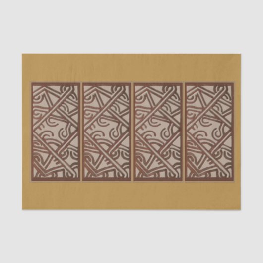 Papier de soie avec motif doré unique (Recto)