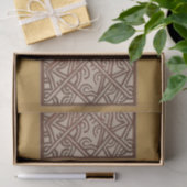 Papier de soie avec motif doré unique (Cadeau)