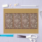 Papier de soie avec motif doré unique (Artisanat)