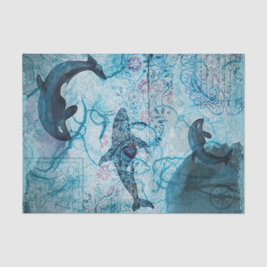 Papier de soie baleine nautique (Recto)