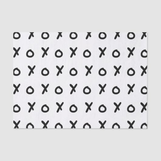 Papier de soie blanc et noir X O XO X&O's Tendance (Recto)