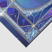 Papier de soie bleu décoratif (Détail)