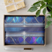 Papier de soie bleu décoratif (Cadeau)