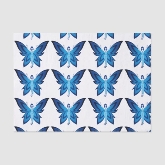 Papier de soie bleu Faery 4,5 kg, blanc (Recto)