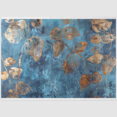 Papier de soie bleu foncé et feuille d'or (Recto)