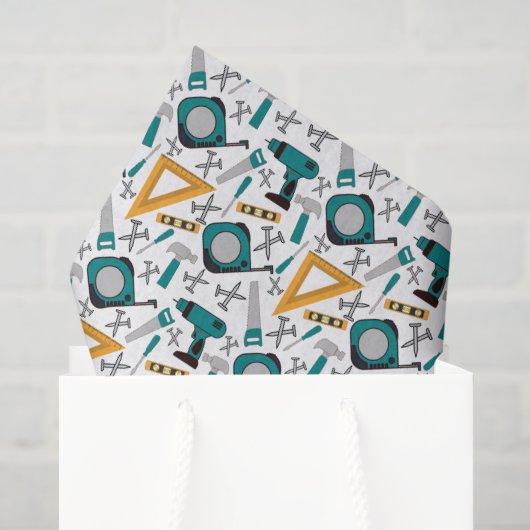 Papier de soie bleu pour bricoleur (Sac cadeau)