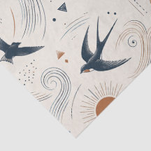 Papier de soie Bohème Hirondelle & Soleil