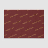 Papier de soie bordeaux avec impression de motif d (Recto)