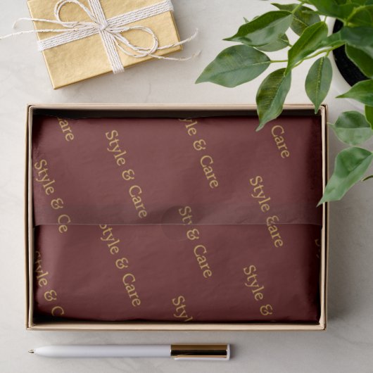 Papier de soie bordeaux avec impression de motif d (Cadeau)