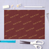 Papier de soie bordeaux avec impression de motif d (Artisanat)