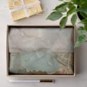 Papier de soie botanique à feuilles d'or (Cadeau)