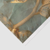 Papier de soie botanique à feuilles d'or (Détail)