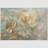 Papier de soie botanique à feuilles d'or (Recto)