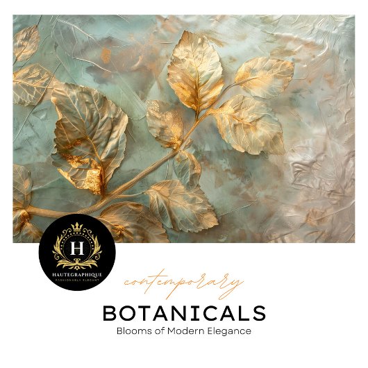 Papier de soie botanique à feuilles d'or
