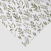 Papier de soie botanique à feuilles vertes aquarel (Détail)