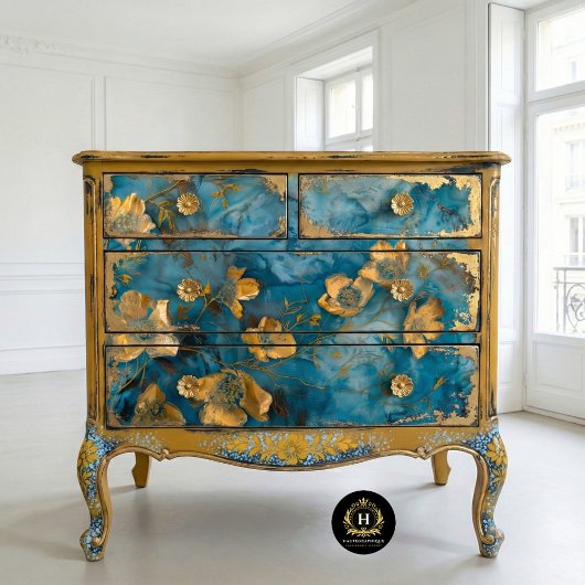 Papier de soie botanique Golden Bloom