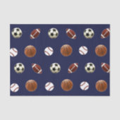 Papier de soie cadeau à thème sportif (Recto)