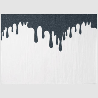 Papier de soie cadeau Drip Charbon – Personnalisab